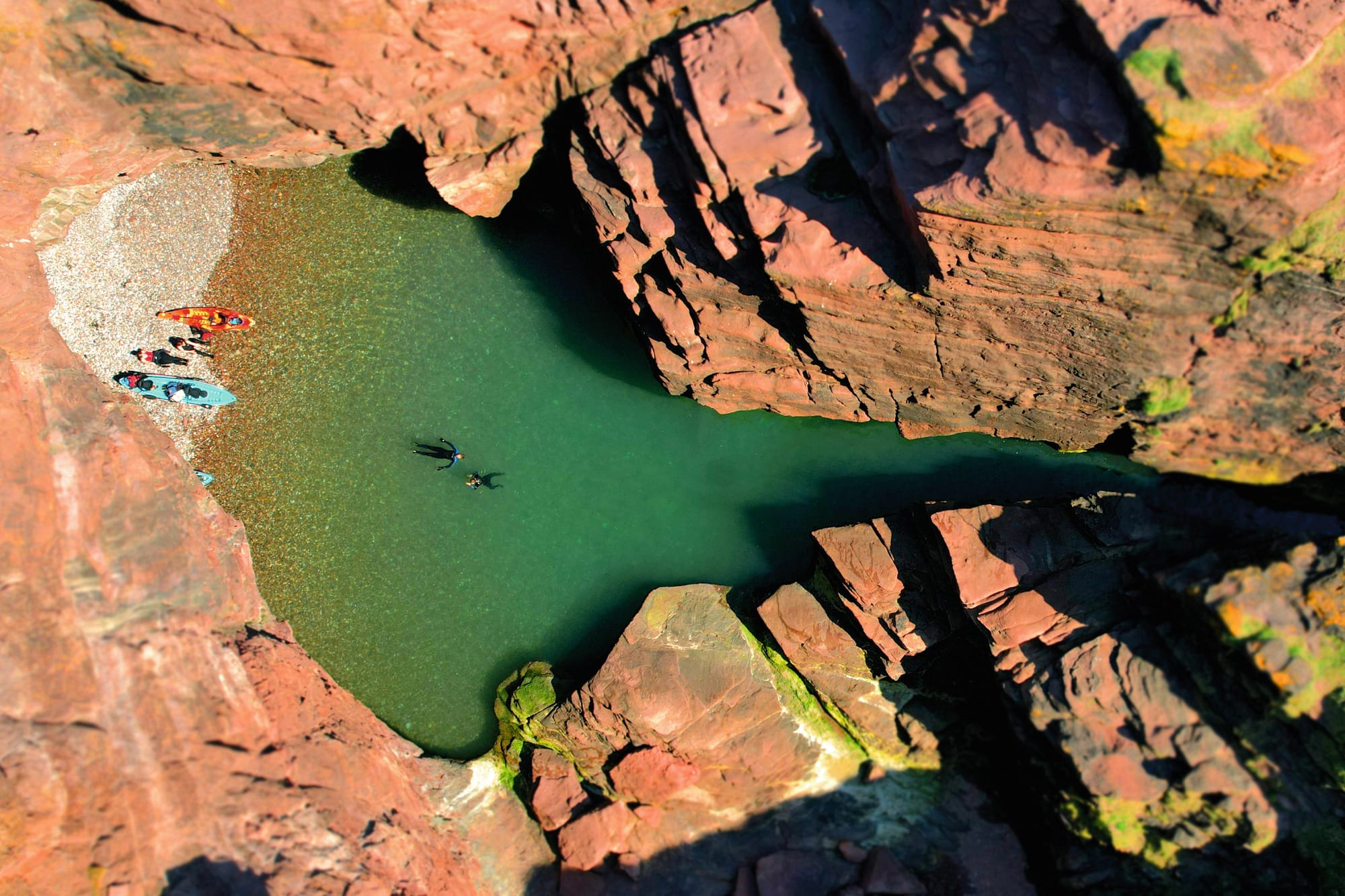 Arbroath's secret sea caves – explored by kayak