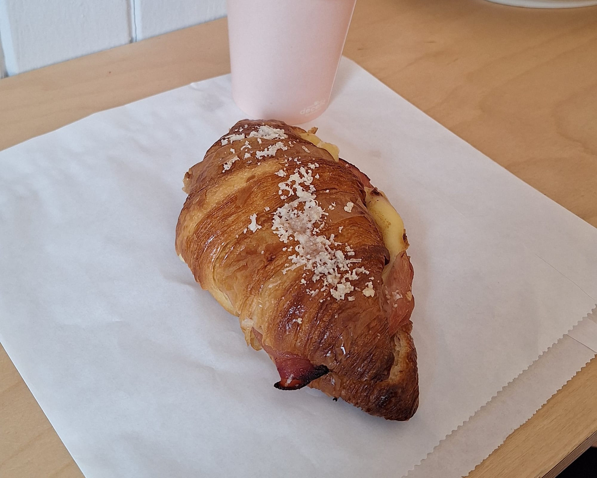 A Wild Hearth ham and cheese croissant.
