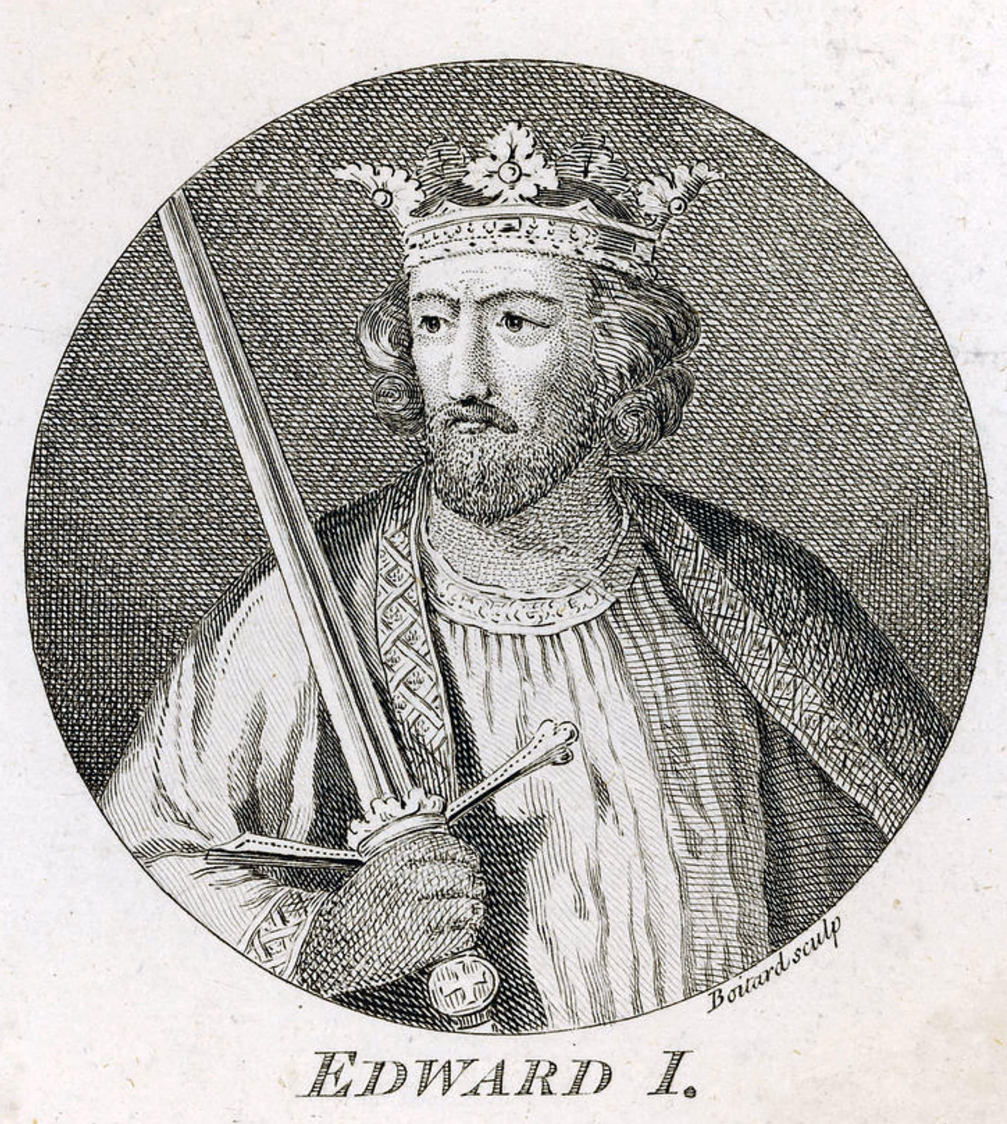 An illustration of Edward I of England.
