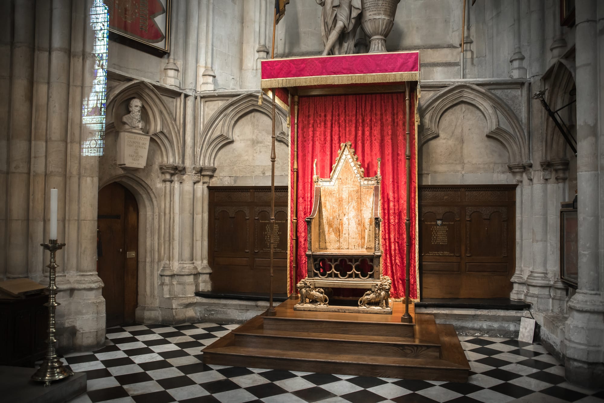 The coronation chair without the Stone of Destiny.